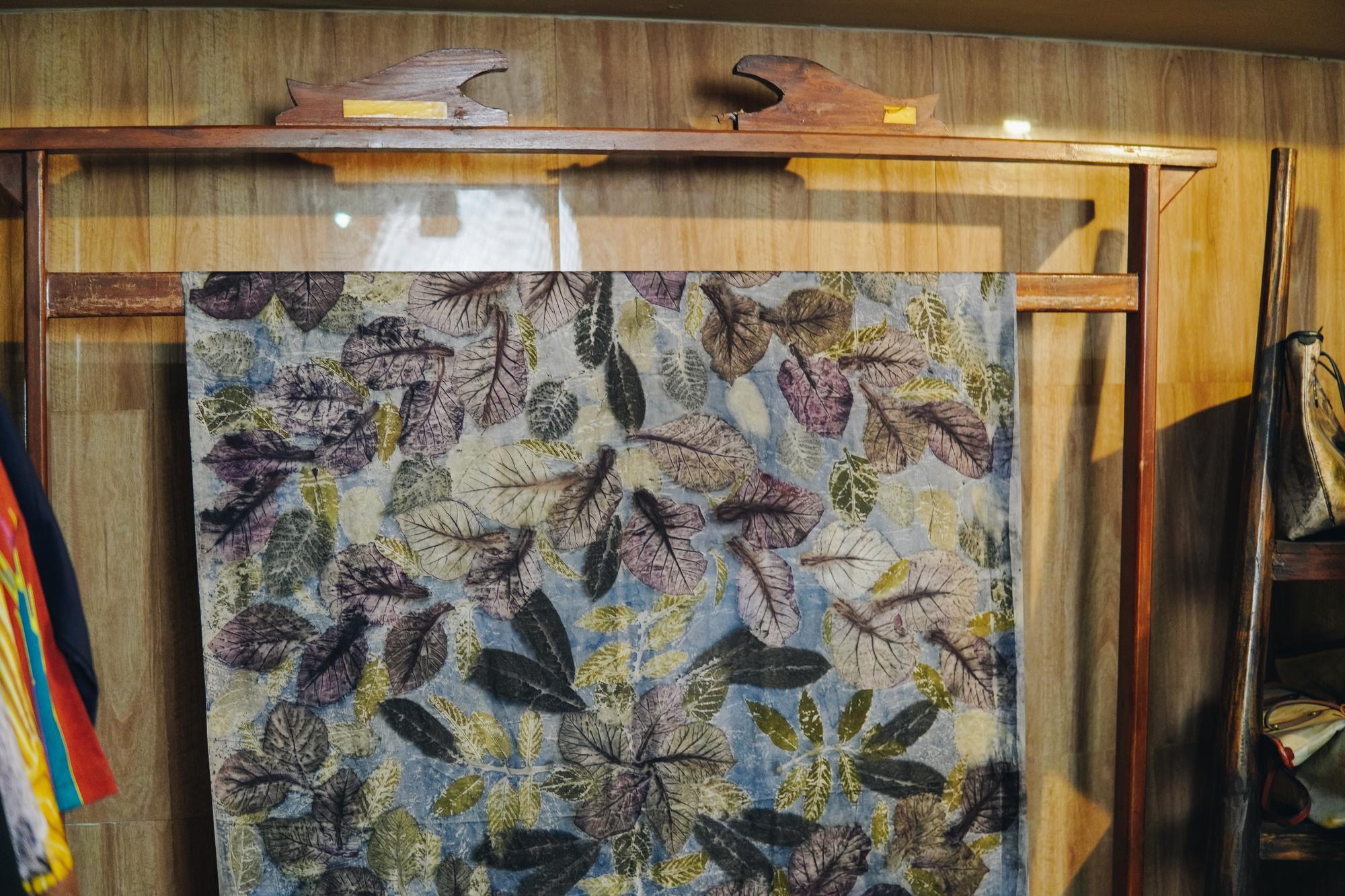 vintage-inspired embroidered textile panel